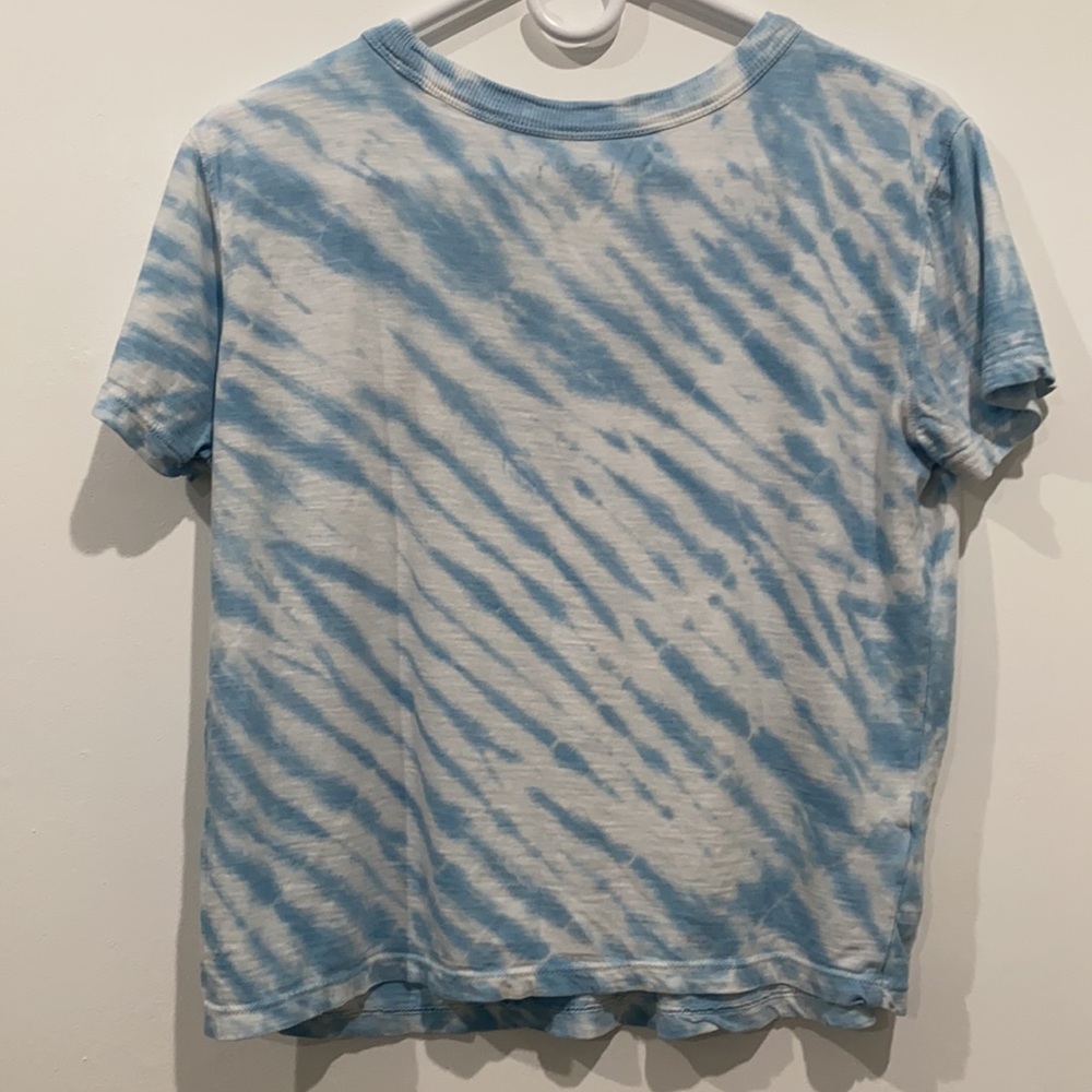 LOFT blue tie dye short sleeve top size XS - Picture 4 of 6